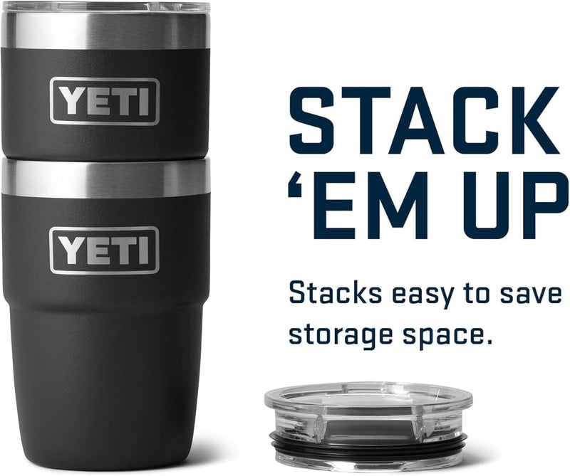 YETI Rambler 8 oz Insulated Coffee Mug with Lid - Stackable Double-Wall Vacuum Insulated Coffee Cup - DuraSip Ceramic Lining - Barista-Friendly Design - Stainless Steel - Dishwasher Safe - Image 4